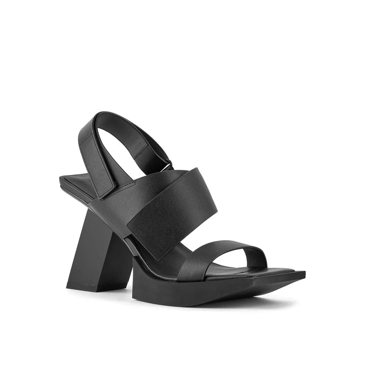 United Nude Construct Hi Black Sandały Damskie na Obcasie Czarne