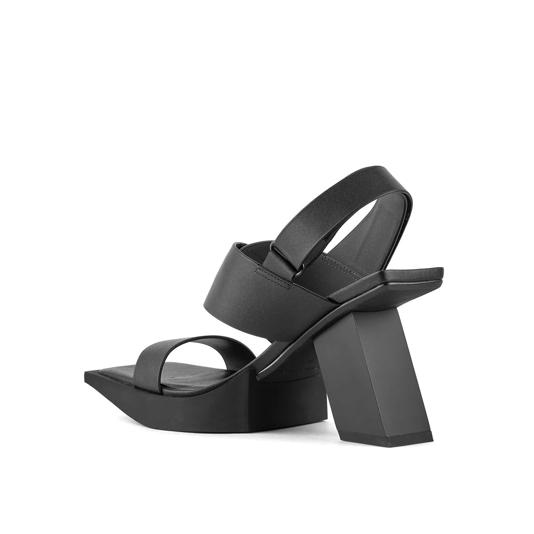 United Nude Construct Hi Black Sandały Damskie na Obcasie Czarne