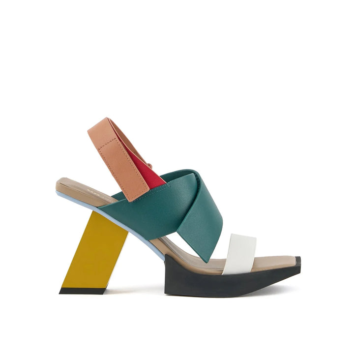 United Nude Construct Hi Malmo Sandały Damskie na Obcasie Beżowe