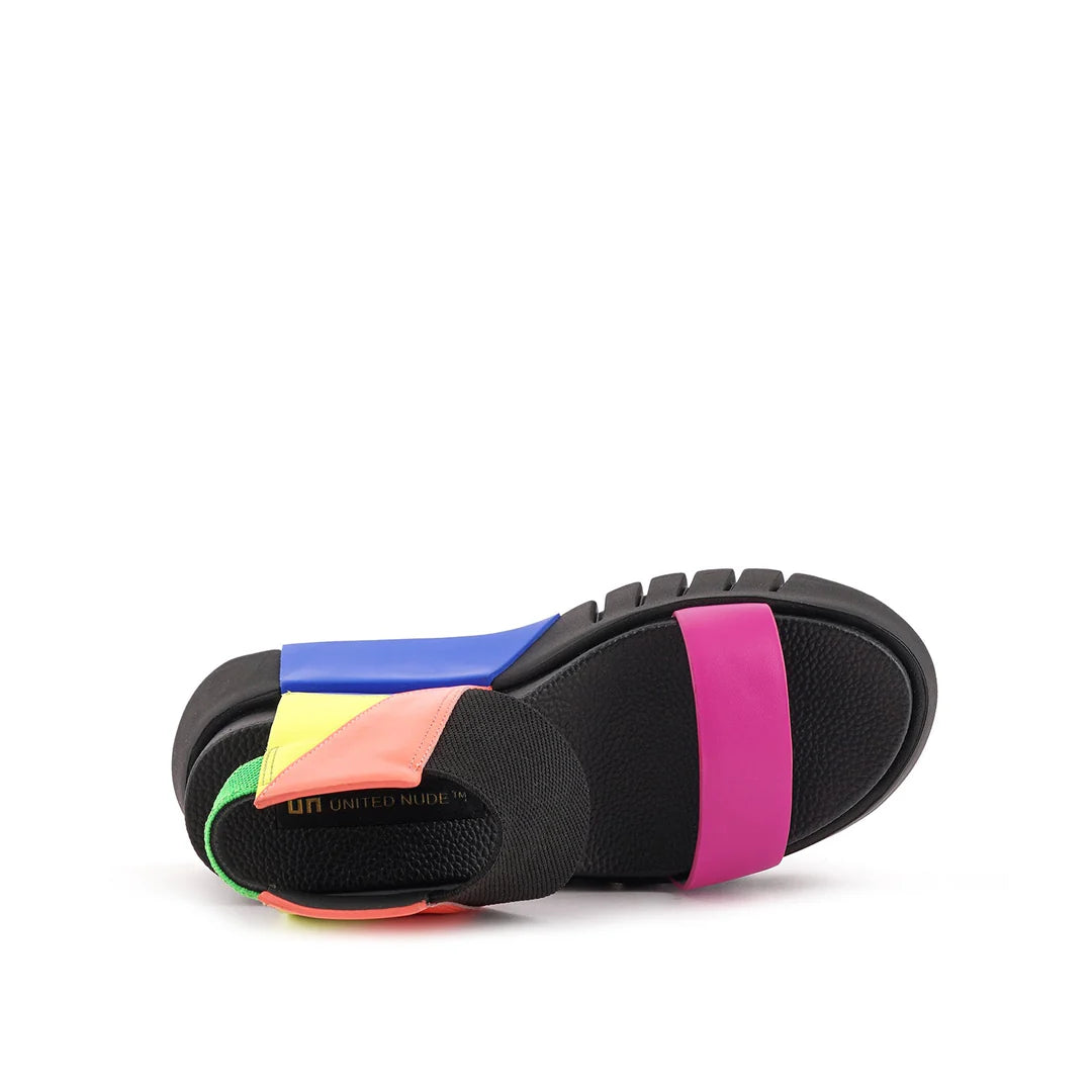 United Nude Delta 3D Sandal Neon Flair Sandały Damskie na Platformie Wielokolorowe