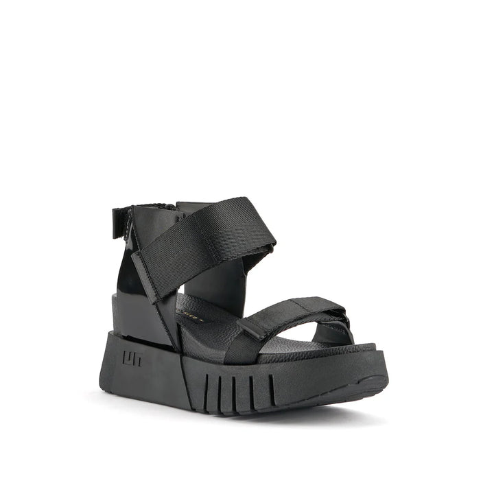 United Nude Delta Run Black Sandały Damskie na Platformie Czarne