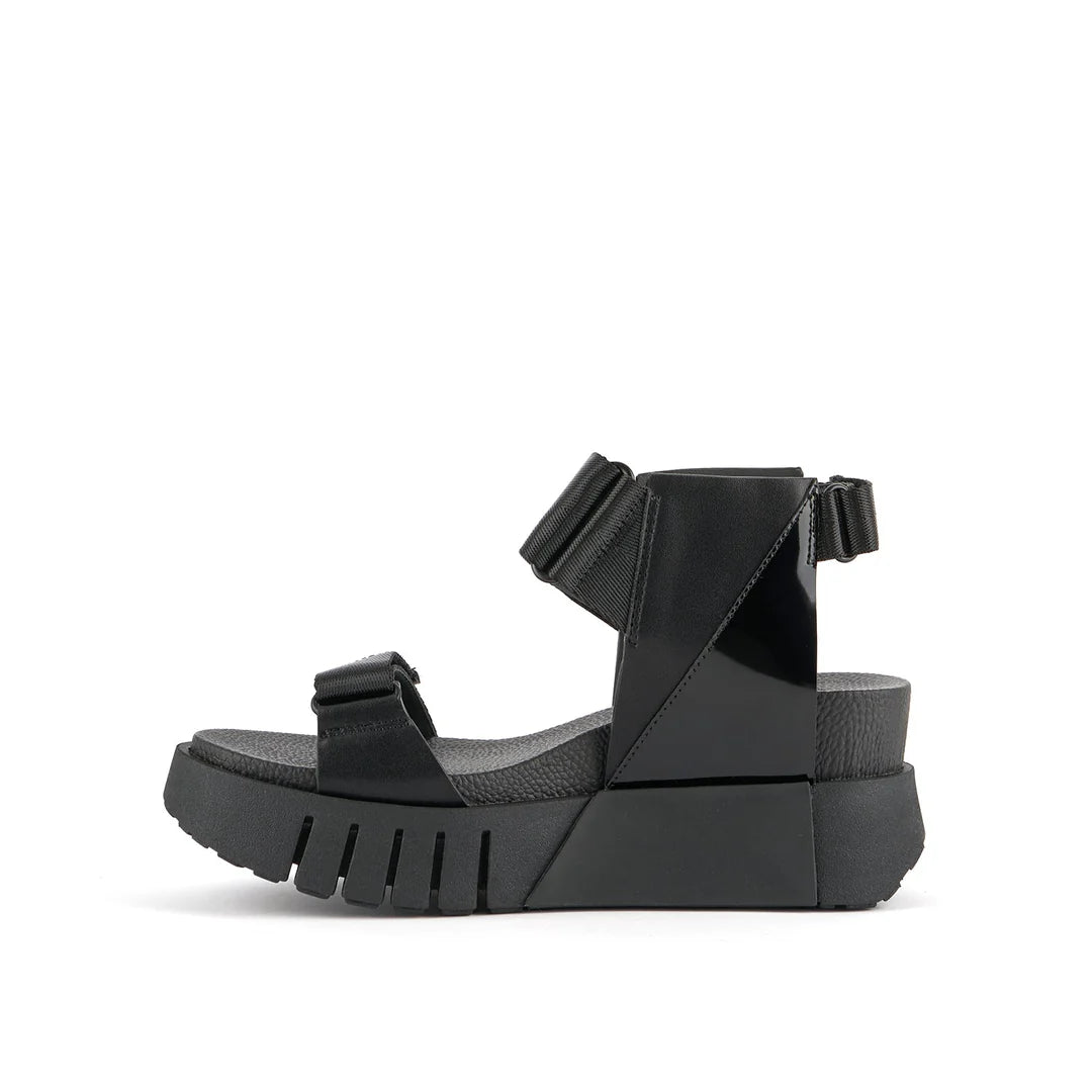 United Nude Delta Run Black Sandały Damskie na Platformie Czarne