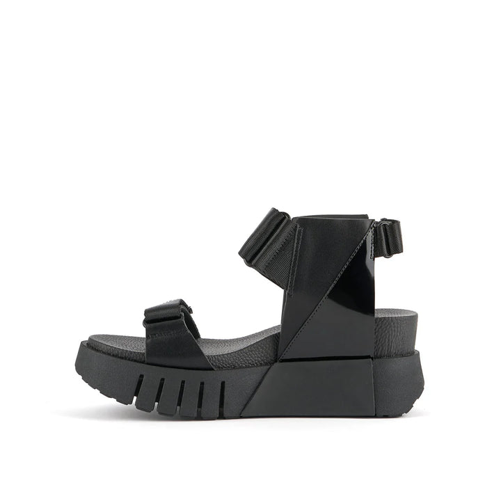 United Nude Delta Run Black Sandały Damskie na Platformie Czarne
