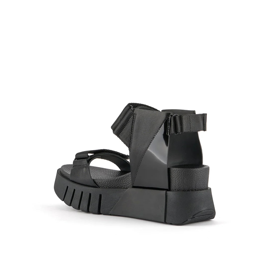 United Nude Delta Run Black Sandały Damskie na Platformie Czarne