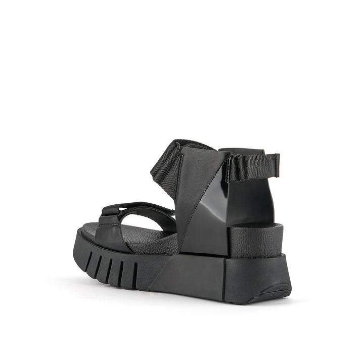 United Nude Delta Run Black Sandały Damskie na Platformie Czarne
