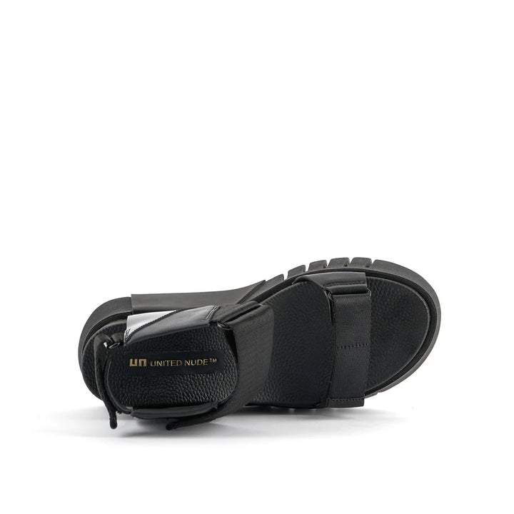 United Nude Delta Run Black Sandały Damskie na Platformie Czarne