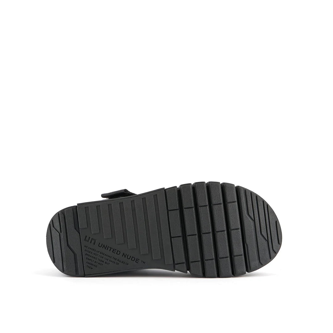 United Nude Delta Run Black Sandały Damskie na Platformie Czarne