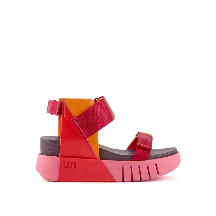 United Nude Delta Run Lily Sandały Damskie na Platformie Czerwone