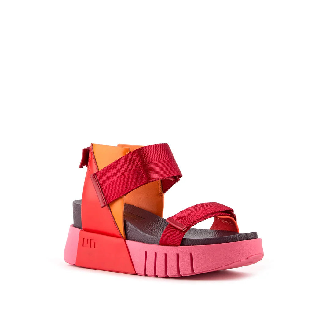 United Nude Delta Run Lily Sandały Damskie na Platformie Czerwone
