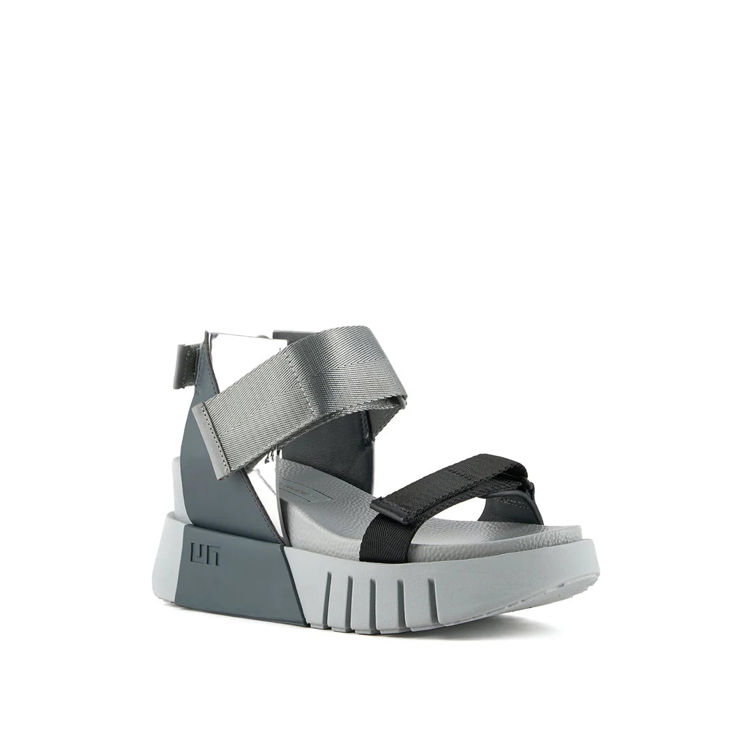 United Nude Delta Run Steel Sandały Damskie na Platformie Srebrne