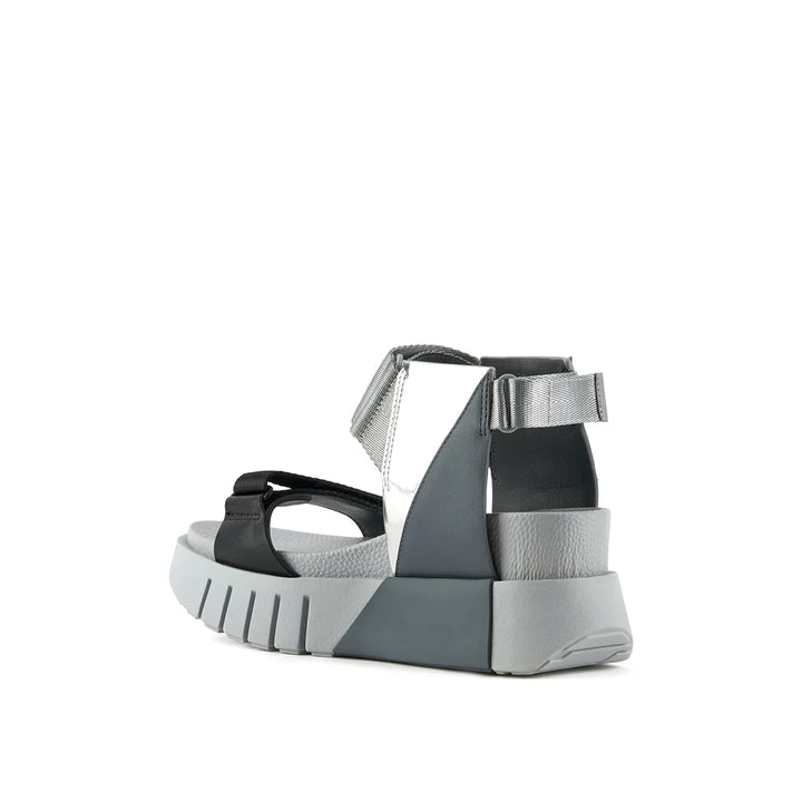 United Nude Delta Run Steel Sandały Damskie na Platformie Srebrne