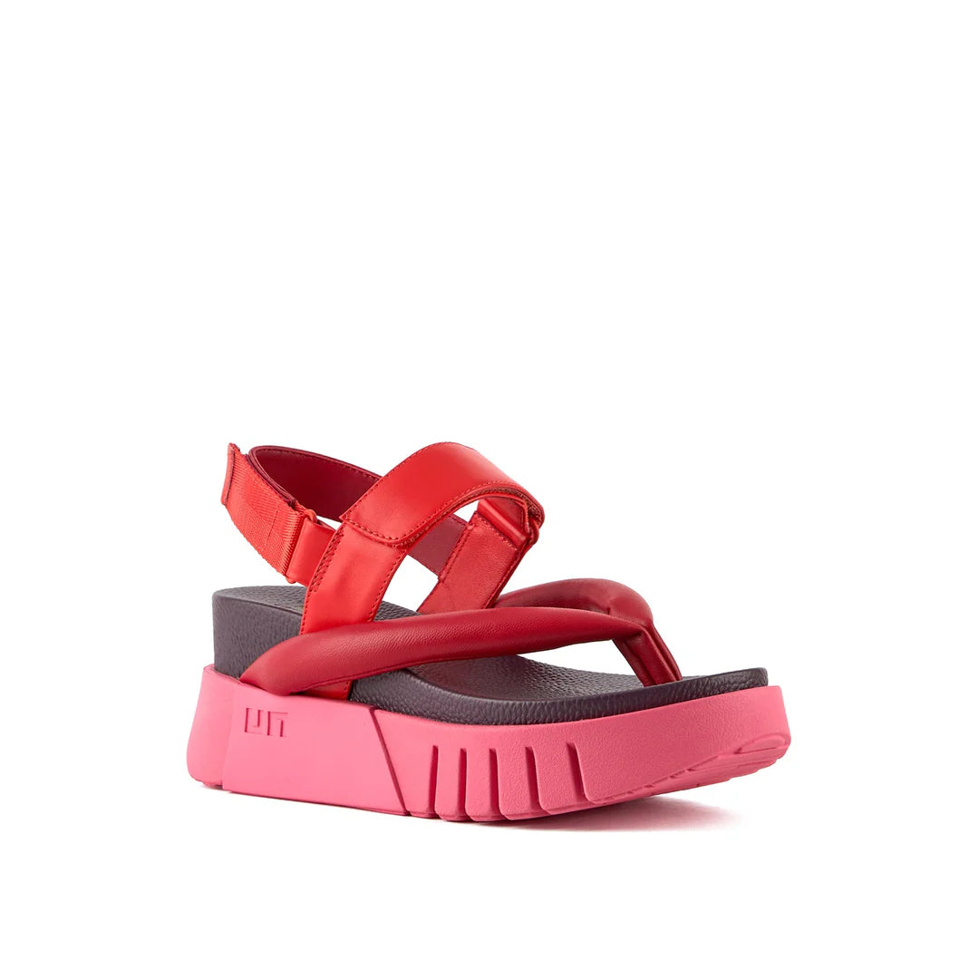 United Nude Delta Tong Lily Sandały Damskie Czerwone