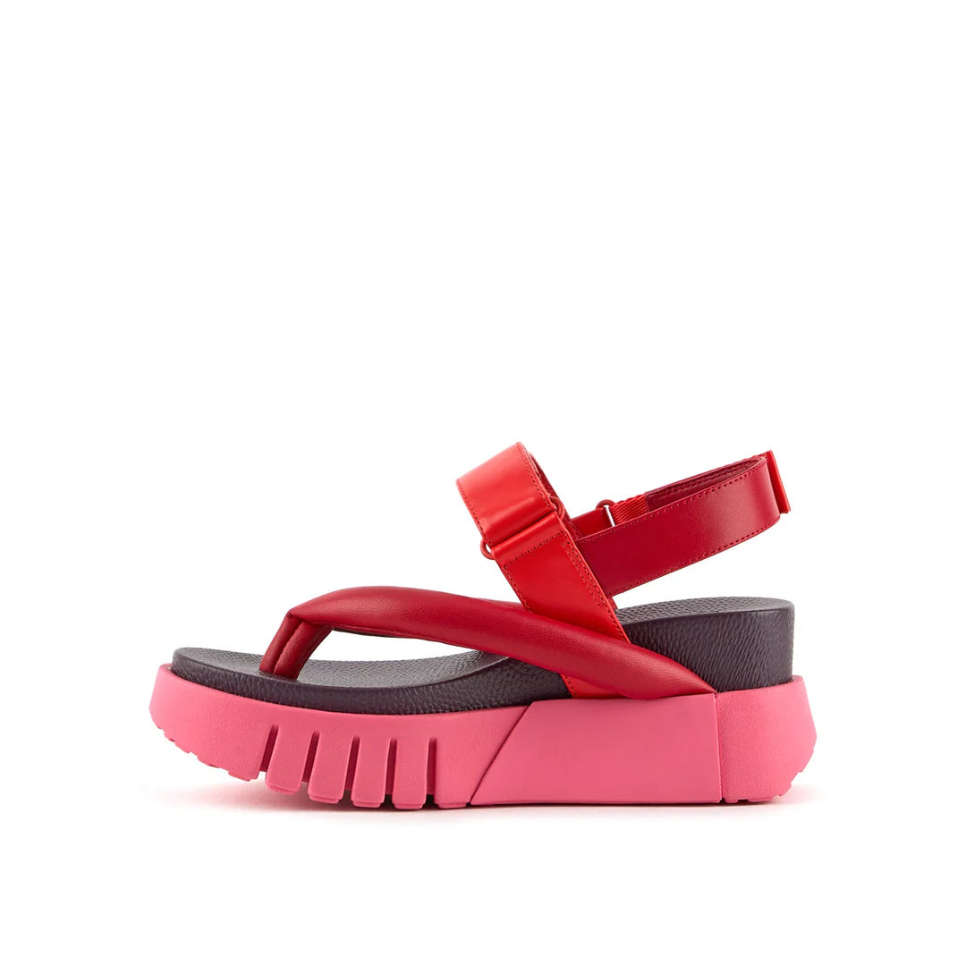 United Nude Delta Tong Lily Sandały Damskie Czerwone