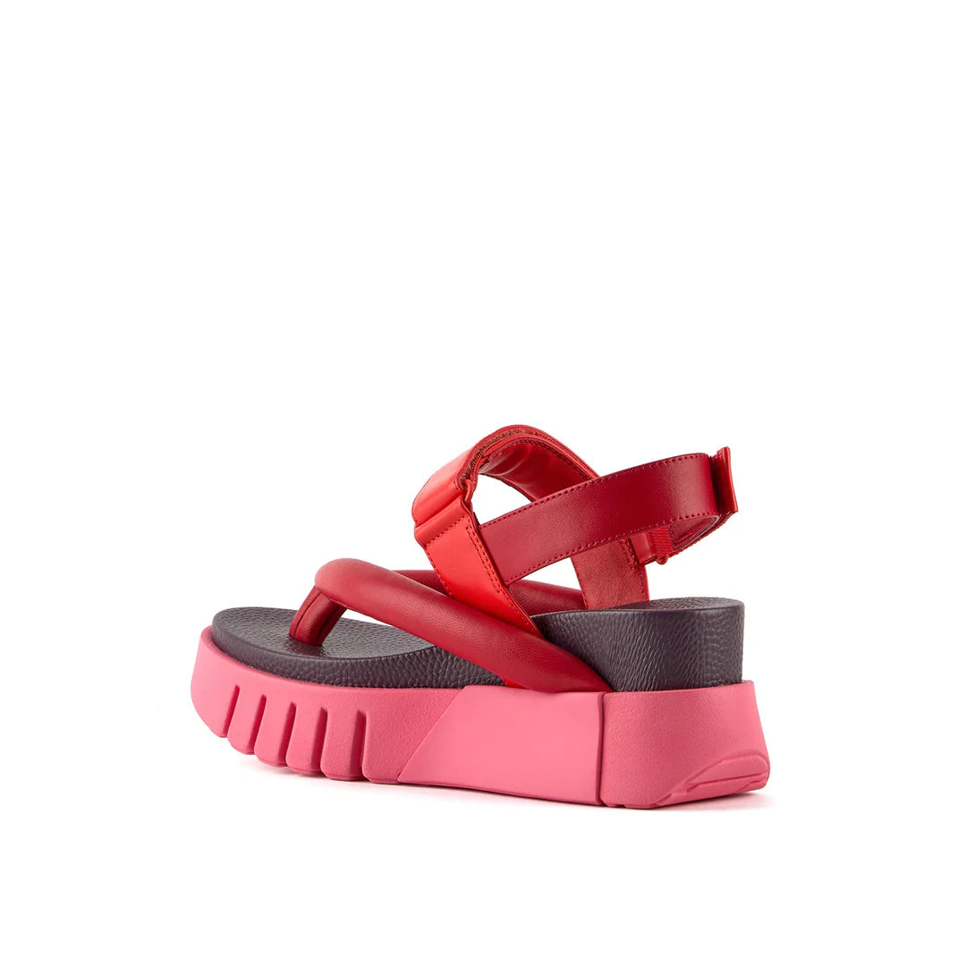 United Nude Delta Tong Lily Sandały Damskie Czerwone
