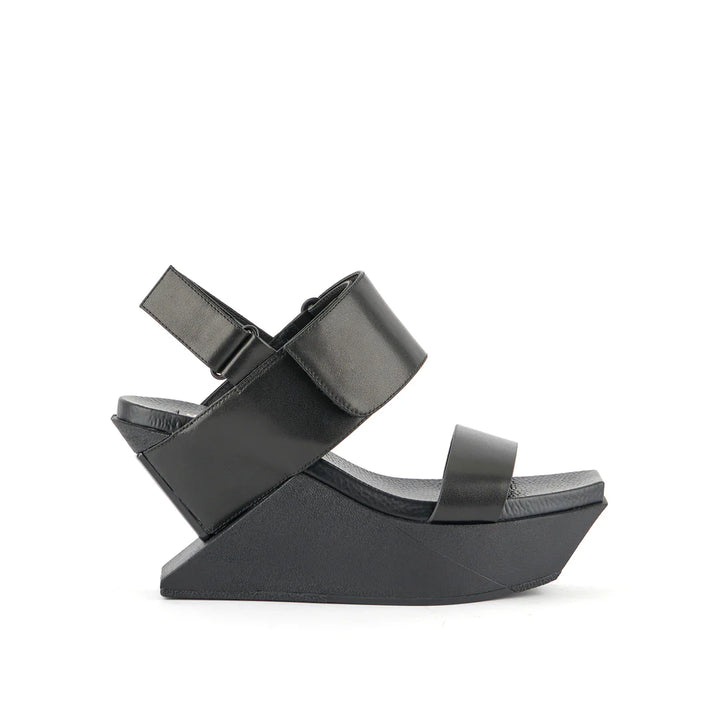 United Nude Delta Wedge Sandal Black Sandały Damskie na Platformie Czarne