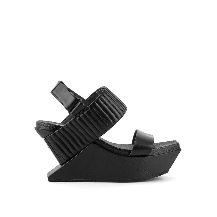 United Nude Delta Wedge Puffier Black Sandały Damskie na Platformie Czarne