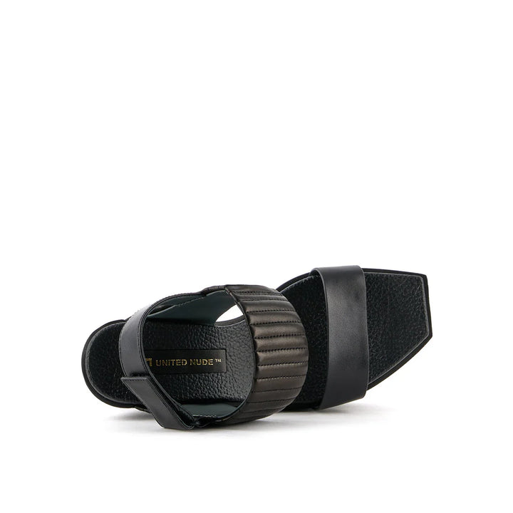 United Nude Delta Wedge Puffier Black Sandały Damskie na Platformie Czarne