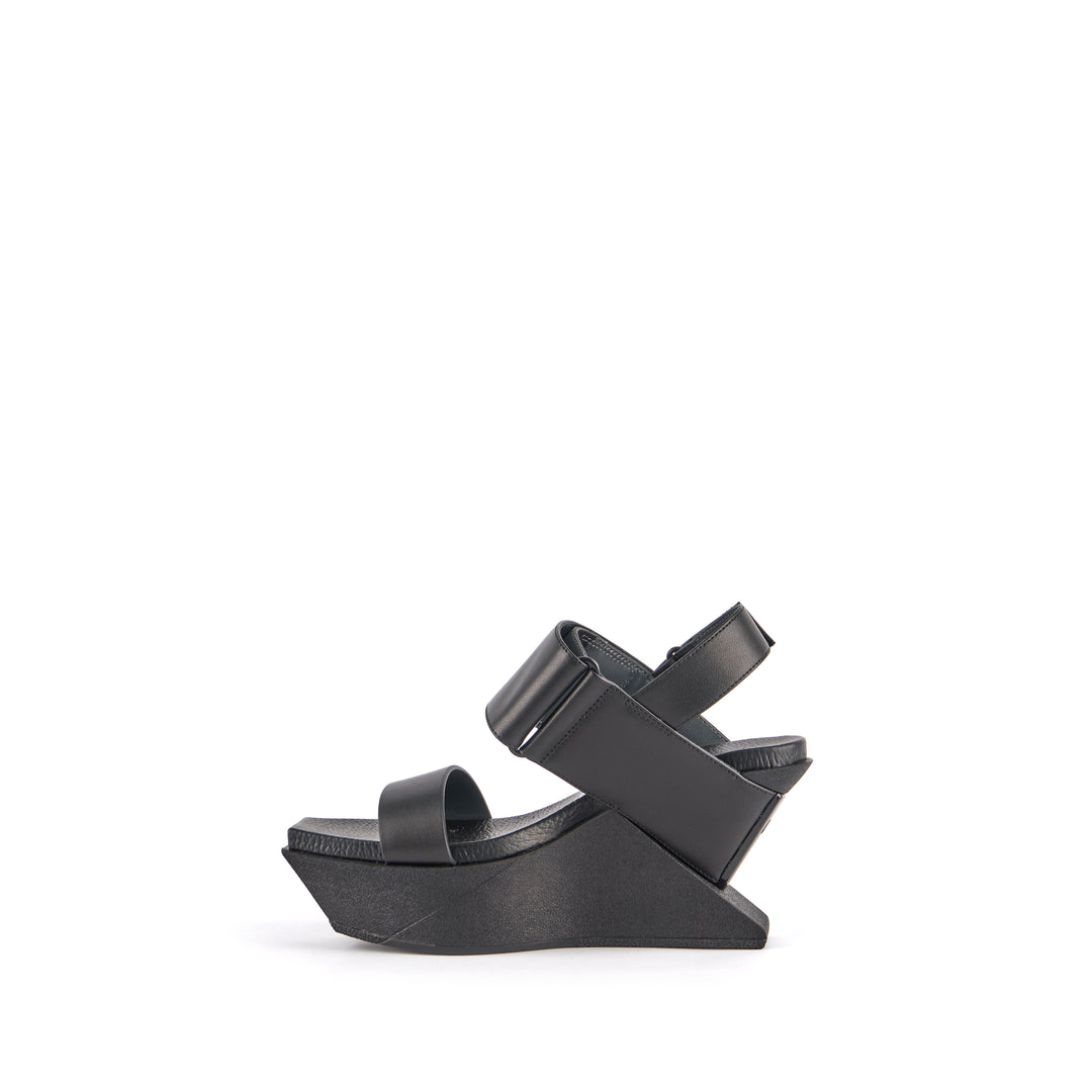 United Nude Delta Wedge Sandal Black Sandały Damskie na Platformie Czarne