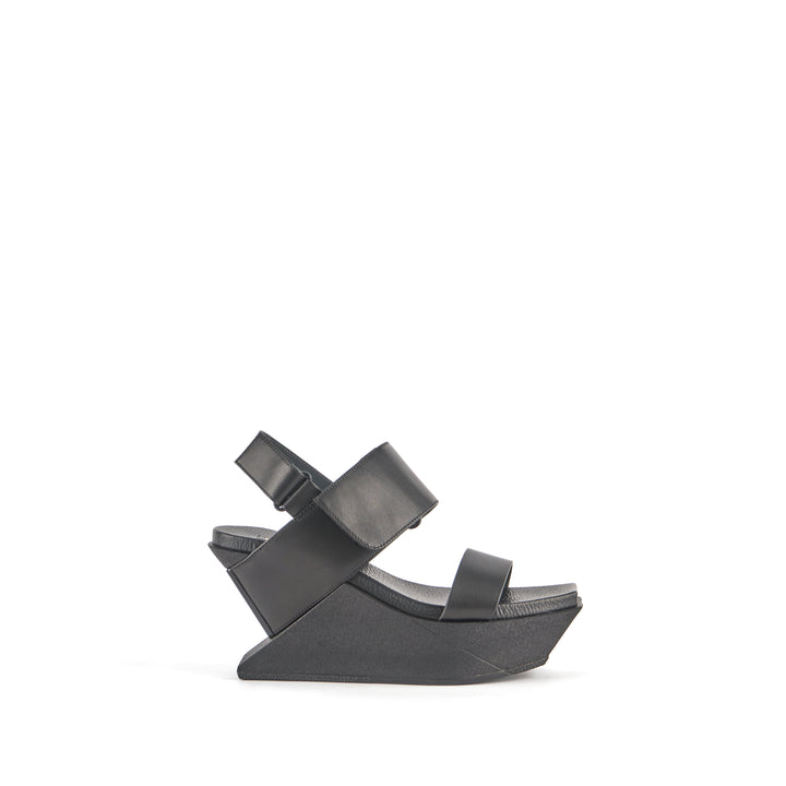United Nude Delta Wedge Sandal Black Sandały Damskie na Platformie Czarne