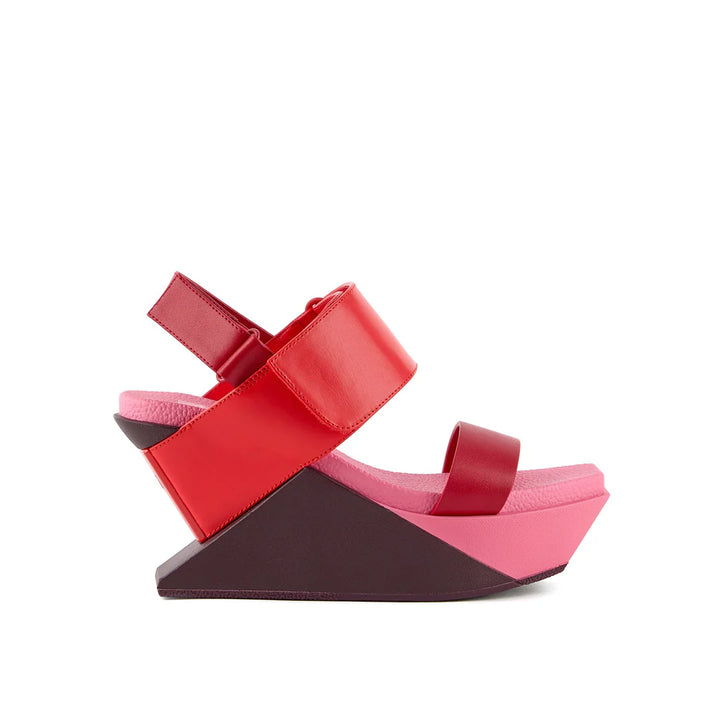 United Nude Delta Wedge Sandal Lily Sandały Damskie na Platformie Czerwone