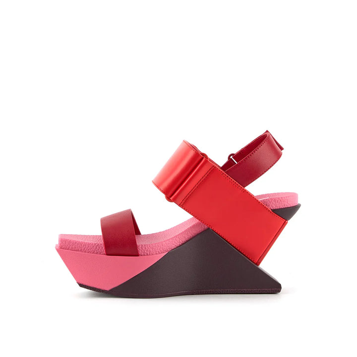 United Nude Delta Wedge Sandal Lily Sandały Damskie na Platformie Czerwone