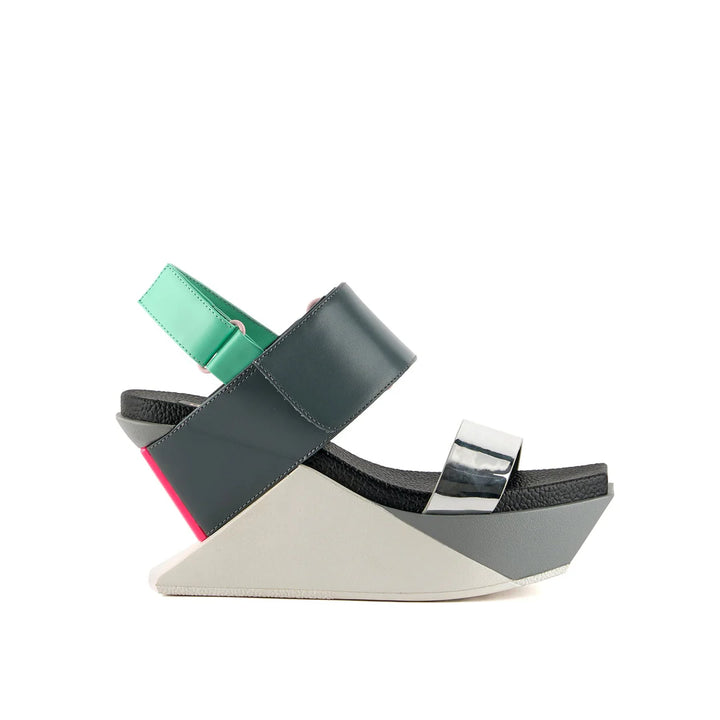 United Nude Delta Wedge Sandal Nebula Sandały Damskie na Platformie Szare