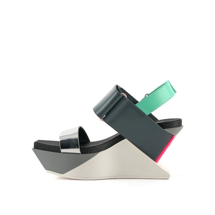 United Nude Delta Wedge Sandal Nebula Sandały Damskie na Platformie Szare