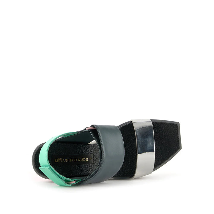 United Nude Delta Wedge Sandal Nebula Sandały Damskie na Platformie Szare