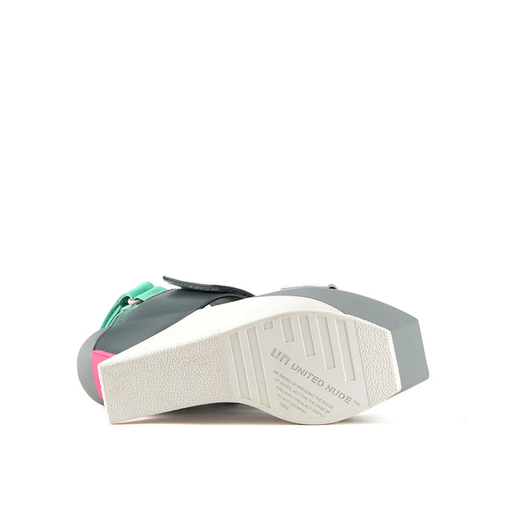 United Nude Delta Wedge Sandal Nebula Sandały Damskie na Platformie Szare