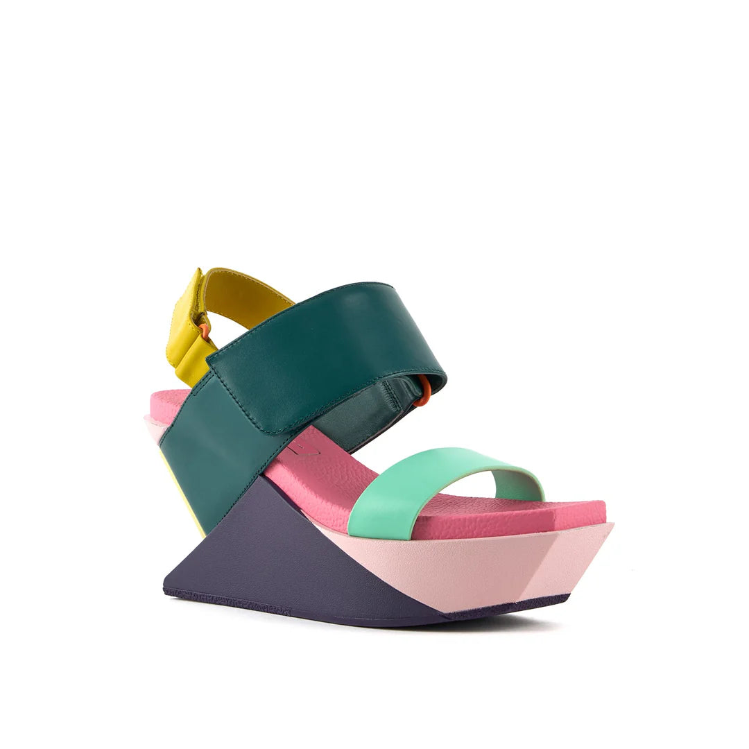 United Nude Delta Wedge Sandal Summer Hues Sandały Damskie na Platformie Wielokolorowe