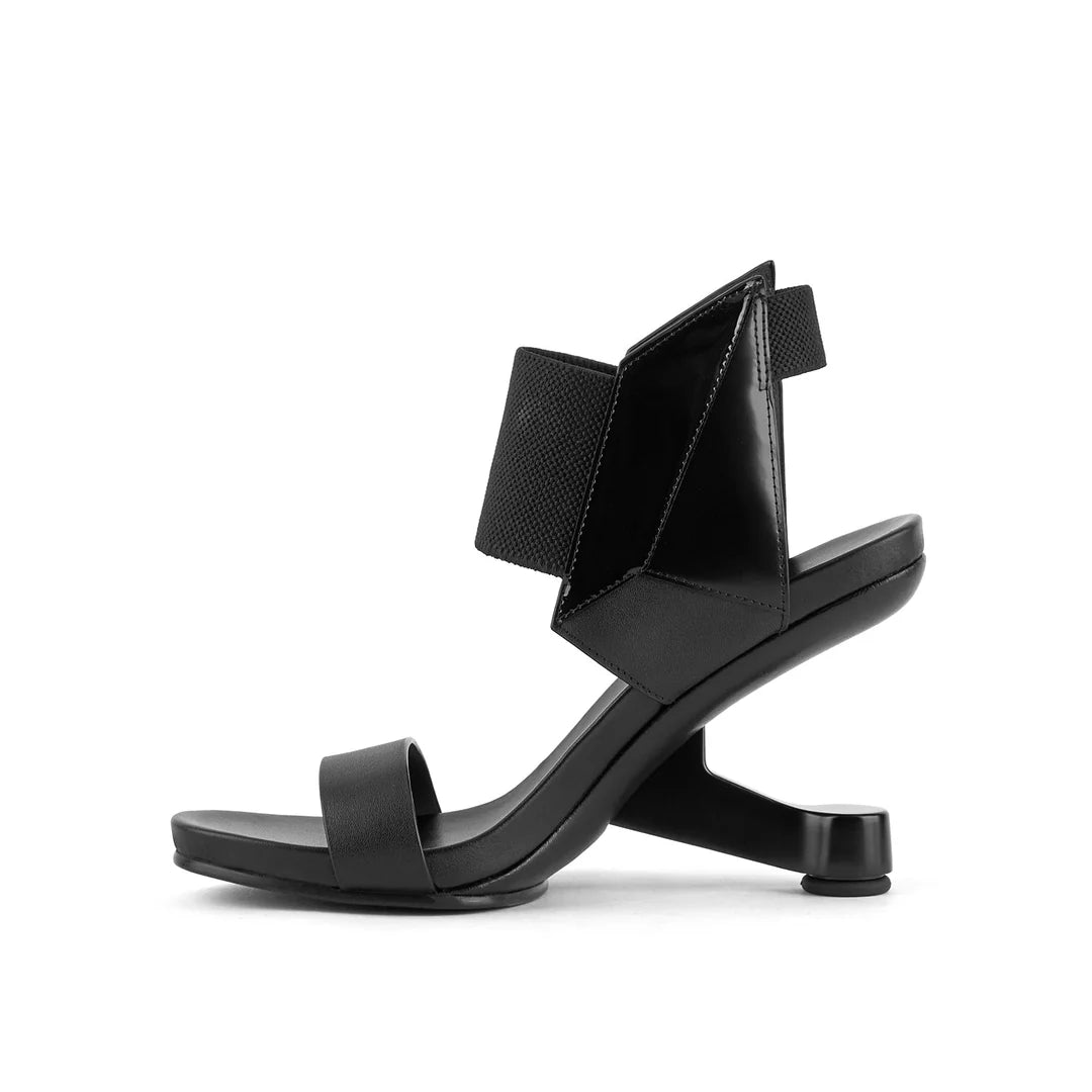 United Nude Eamz 3D Black Sandały Damskie Na Obcasie Czarne