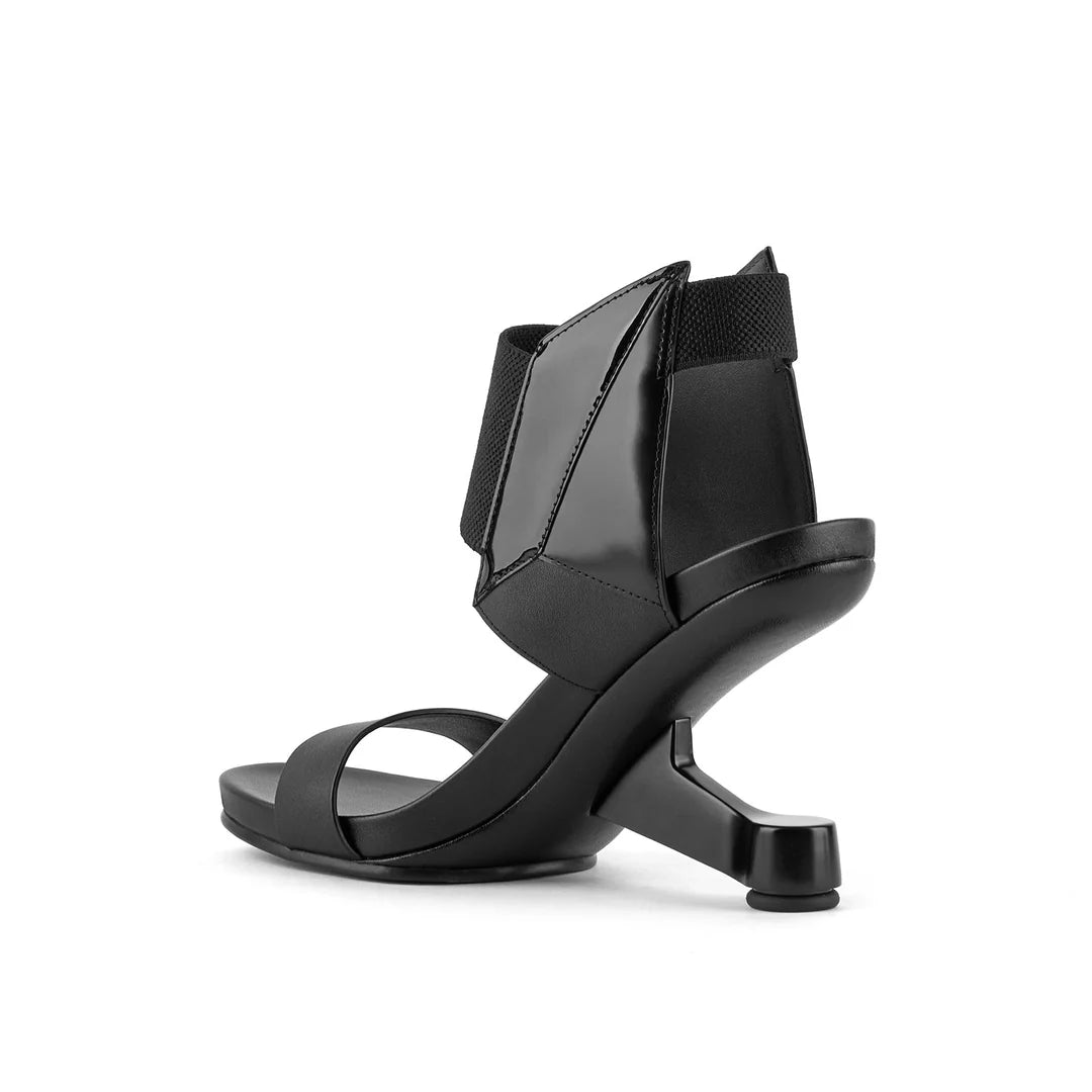 United Nude Eamz 3D Black Sandały Damskie Na Obcasie Czarne