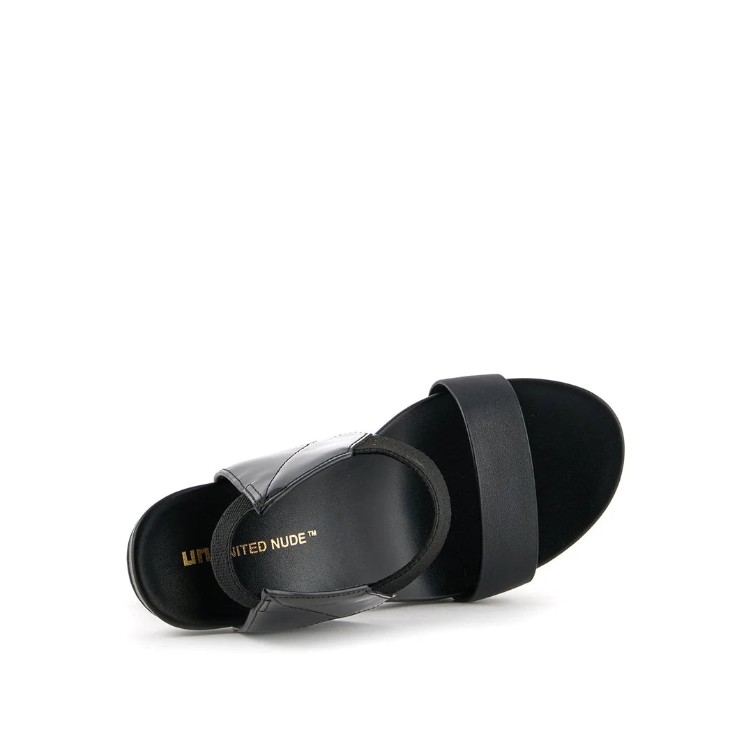 United Nude Eamz 3D Black Sandały Damskie Na Obcasie Czarne