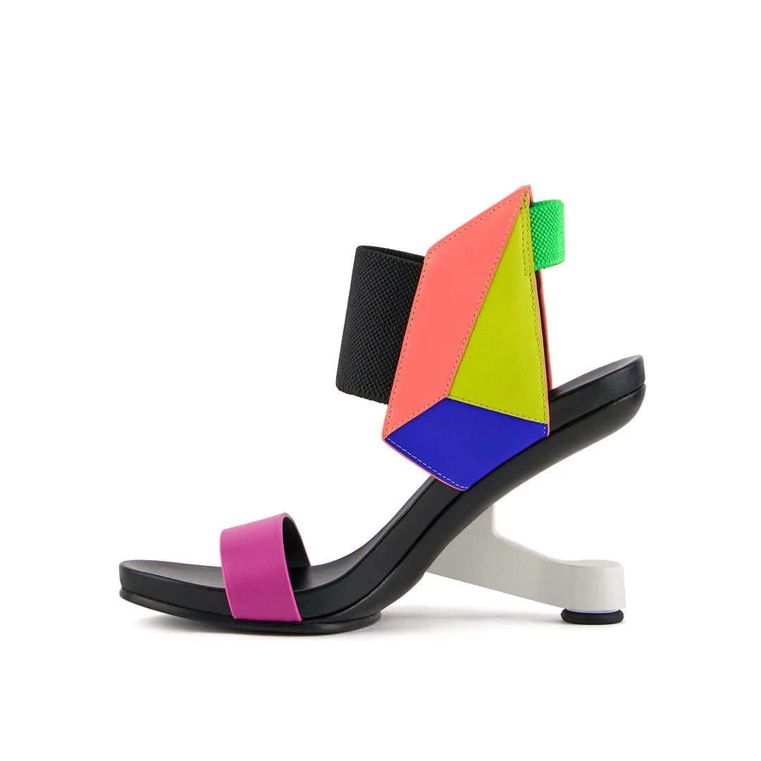 United Nude Eamz 3D Neon Flair Sandały Damskie Na Obcasie Wielokolorowe