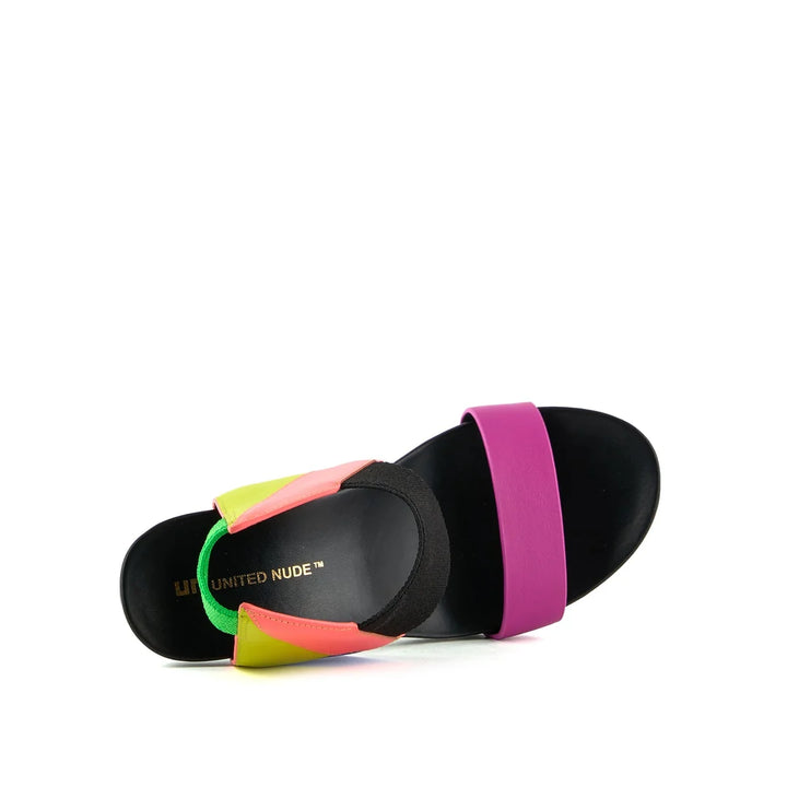 United Nude Eamz 3D Neon Flair Sandały Damskie Na Obcasie Wielokolorowe