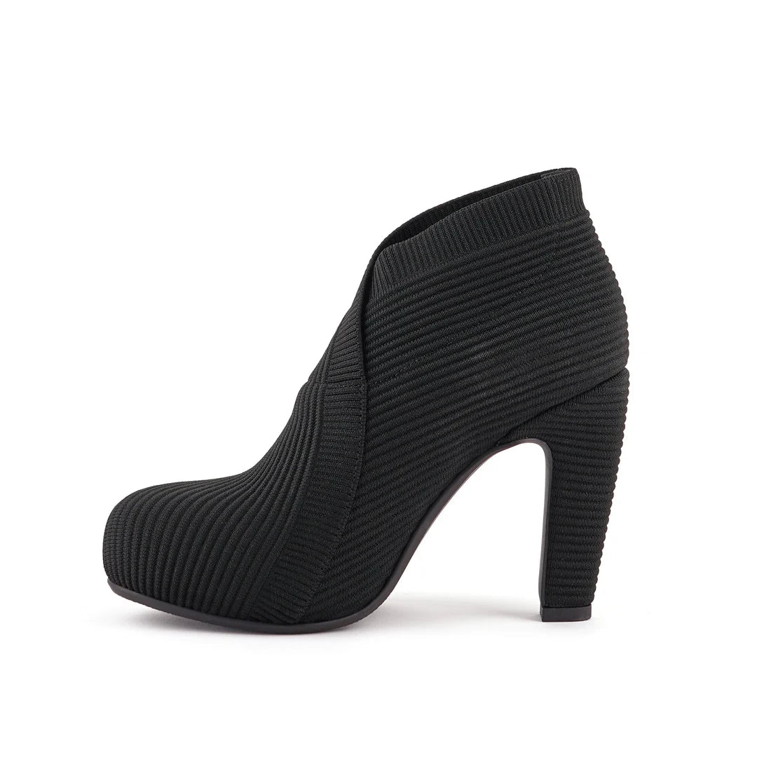 United Nude Fold Hi II Black Knit II Buty Damskie na Obcasie Czarne