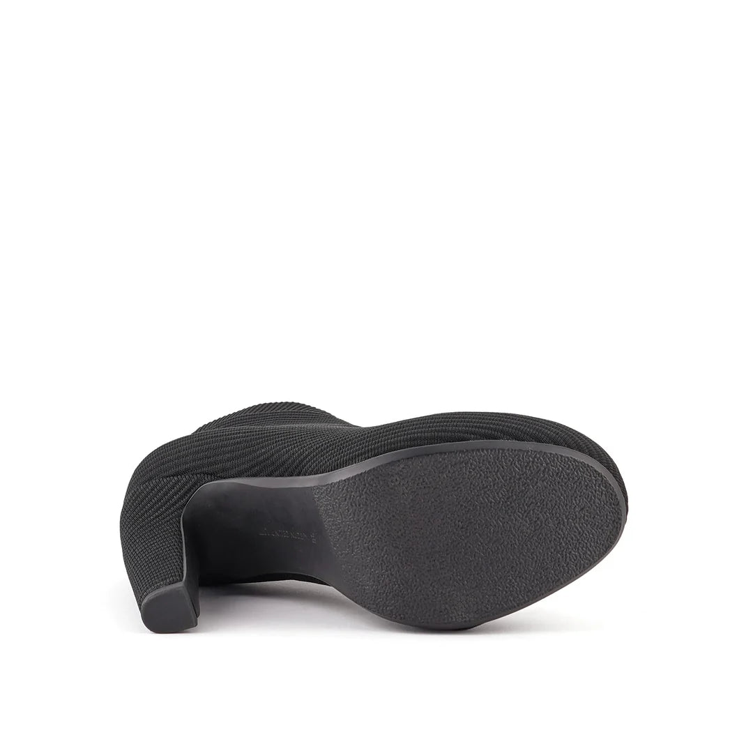 United Nude Fold Hi II Black Knit II Buty Damskie na Obcasie Czarne