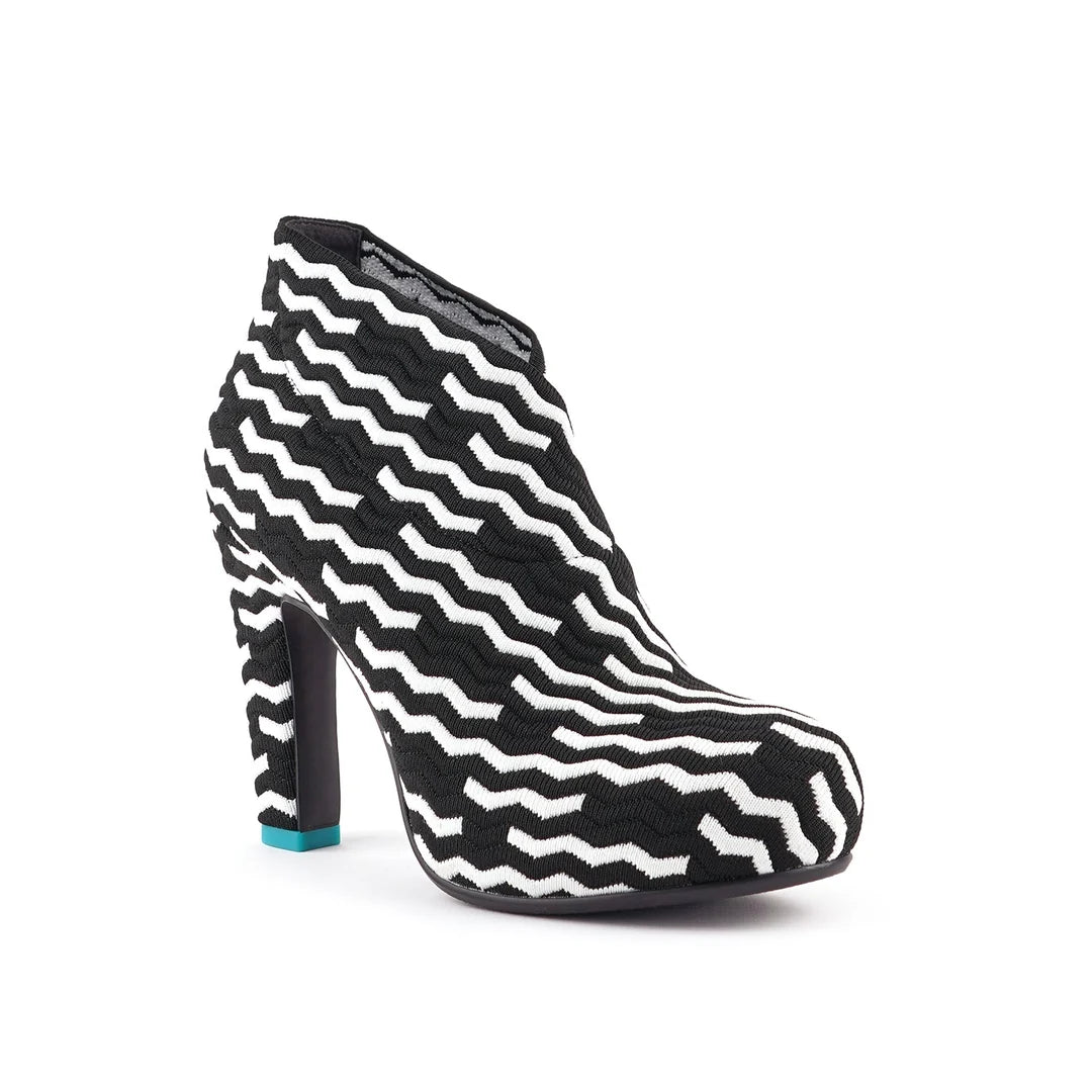 United Nude Fold Hi II Mono Wave Buty Damskie na Obcasie Czarne Białe