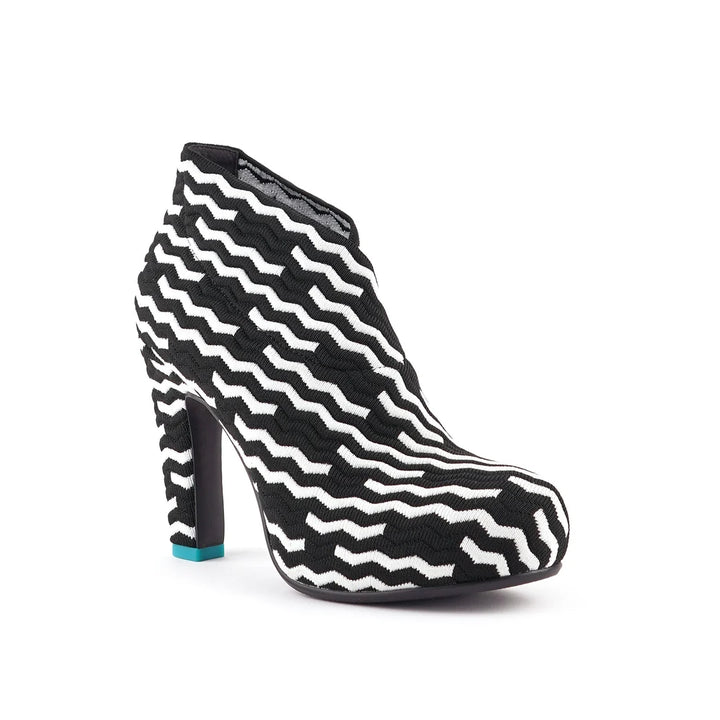 United Nude Fold Hi II Mono Wave Buty Damskie na Obcasie Czarne Białe
