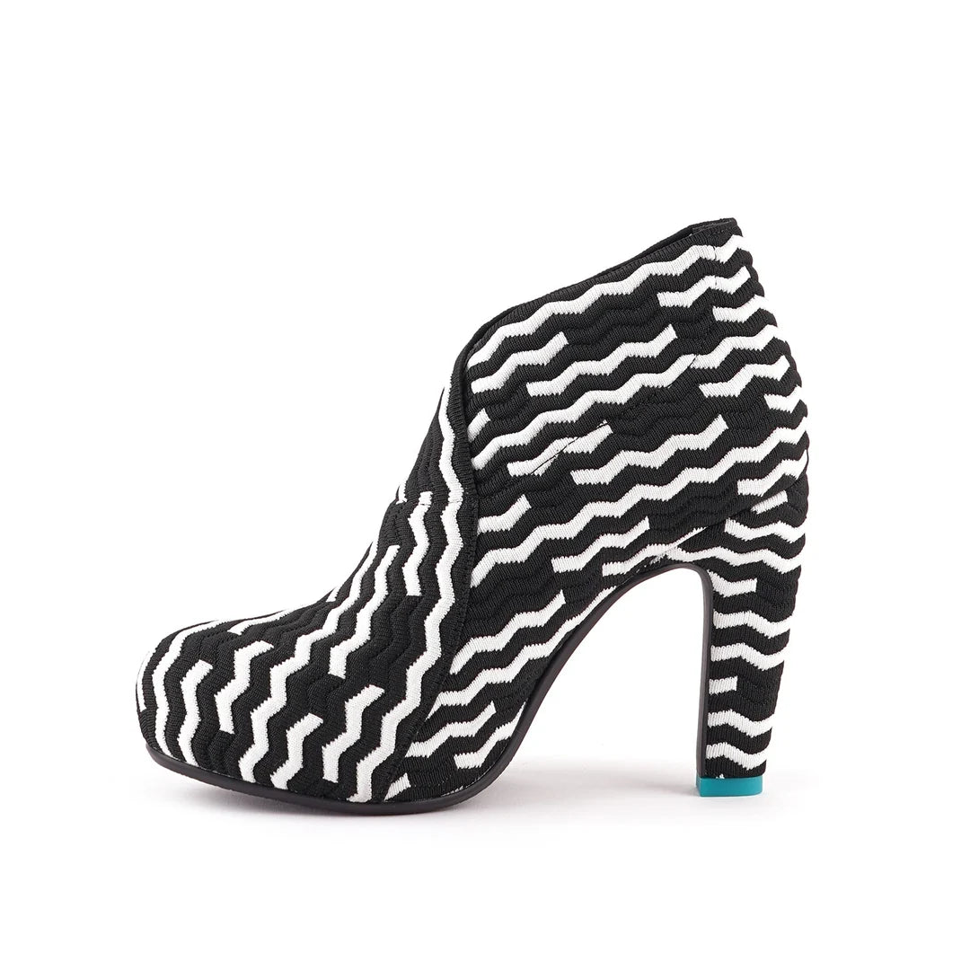 United Nude Fold Hi II Mono Wave Buty Damskie na Obcasie Czarne Białe