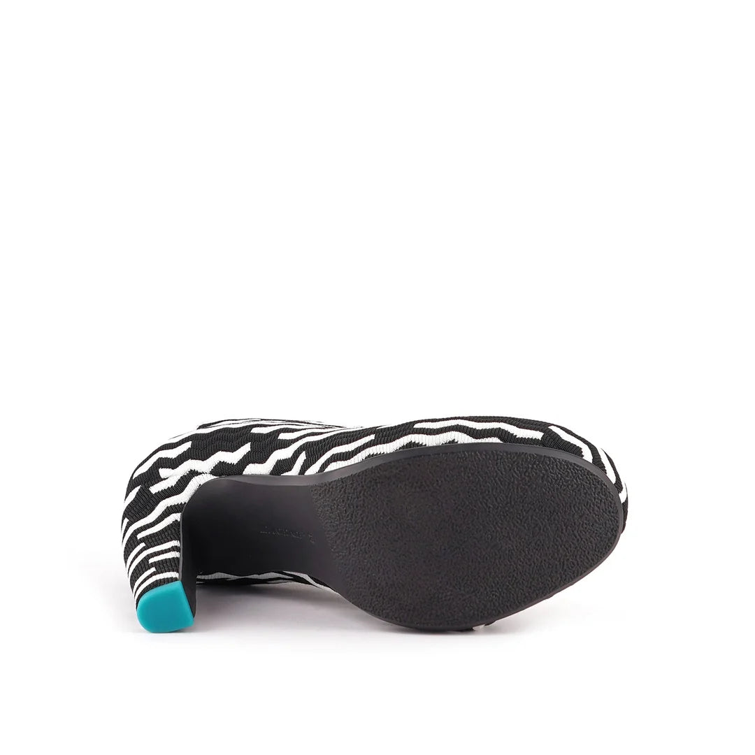 United Nude Fold Hi II Mono Wave Buty Damskie na Obcasie Czarne Białe