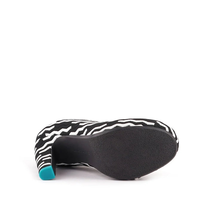 United Nude Fold Hi II Mono Wave Buty Damskie na Obcasie Czarne Białe