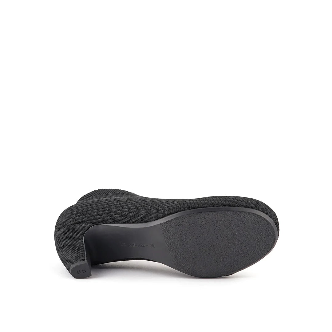 United Nude Fold Mid Black Knit II Buty Damskie na Obcasie Czarne