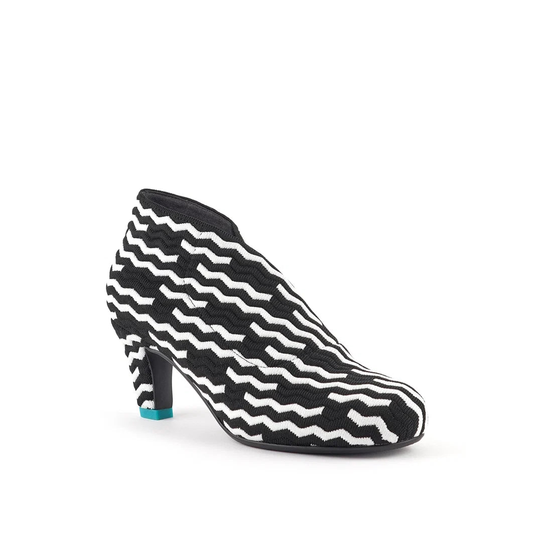 United Nude Fold Mid Mono Wave Buty Damskie na Obcasie Czarne białe