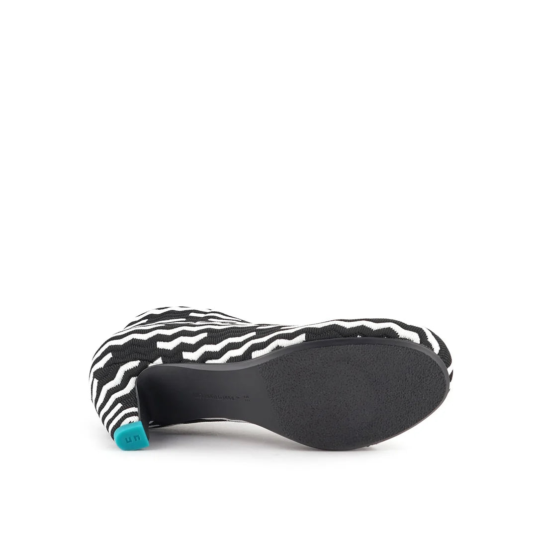 United Nude Fold Mid Mono Wave Buty Damskie na Obcasie Czarne białe