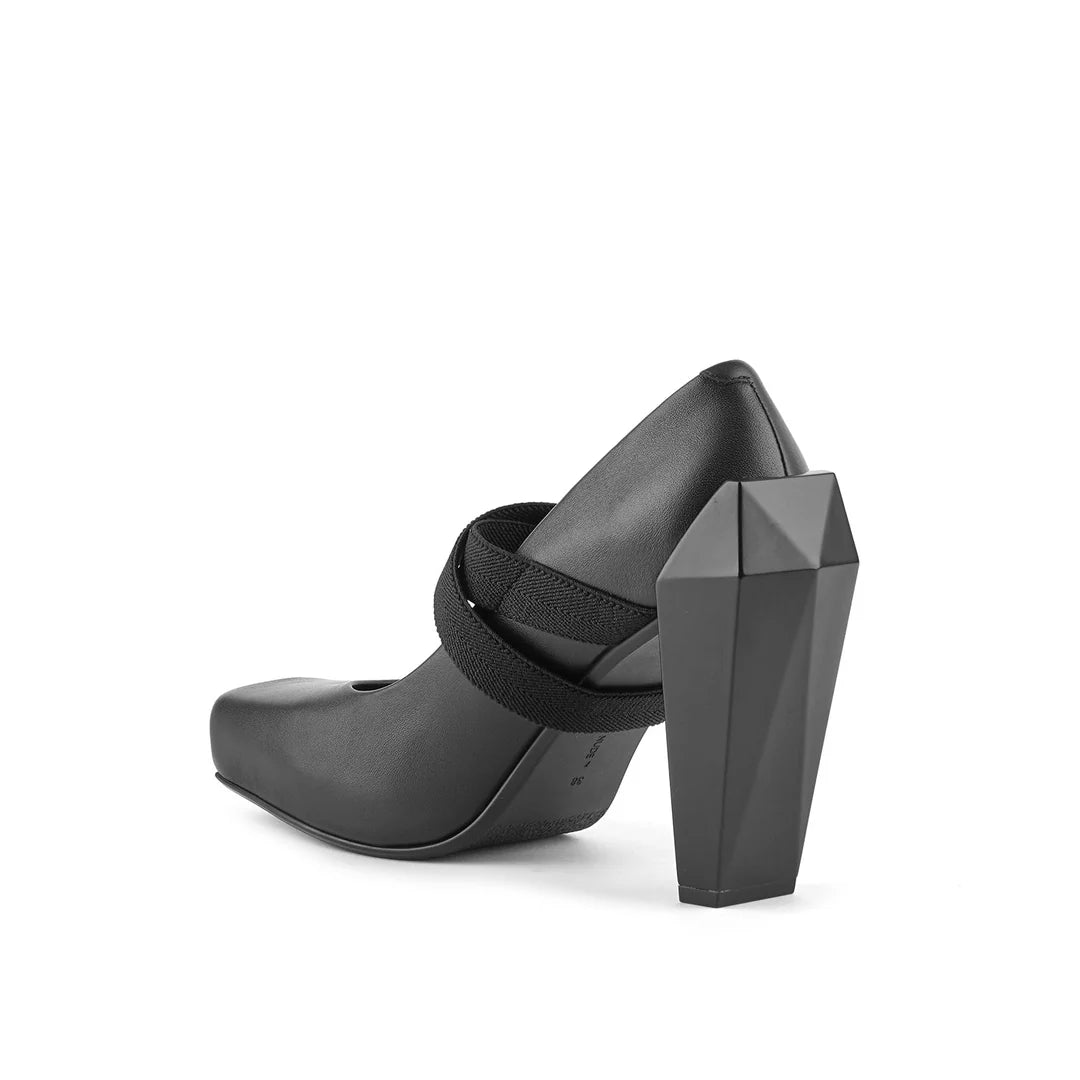 United Nude Gem Swan Hi Black Buty na Obcasie Damskie Czarne