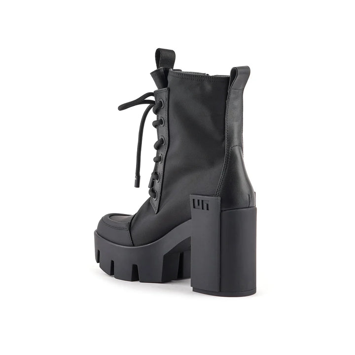 United Nude Grip Cap Mid Black Botki Damskie na Obcasie Czarne
