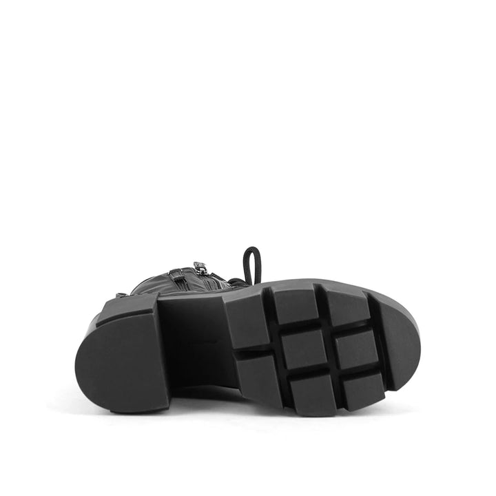 United Nude Grip Cap Mid Black Botki Damskie na Obcasie Czarne