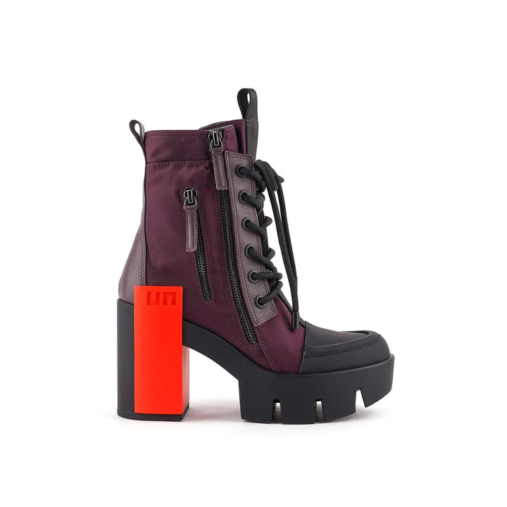 United Nude Grip Cap Mid Cherry Mix Botki Damskie na Obcasie Czerwone