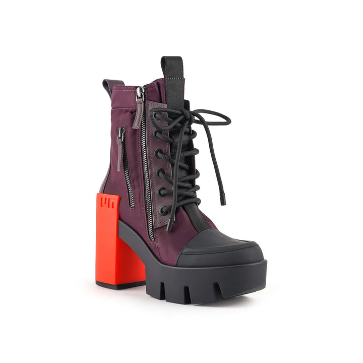 United Nude Grip Cap Mid Cherry Mix Botki Damskie na Obcasie Czerwone